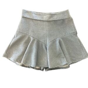 NWT Nameless Gray Wool Skirted Shorts Size M